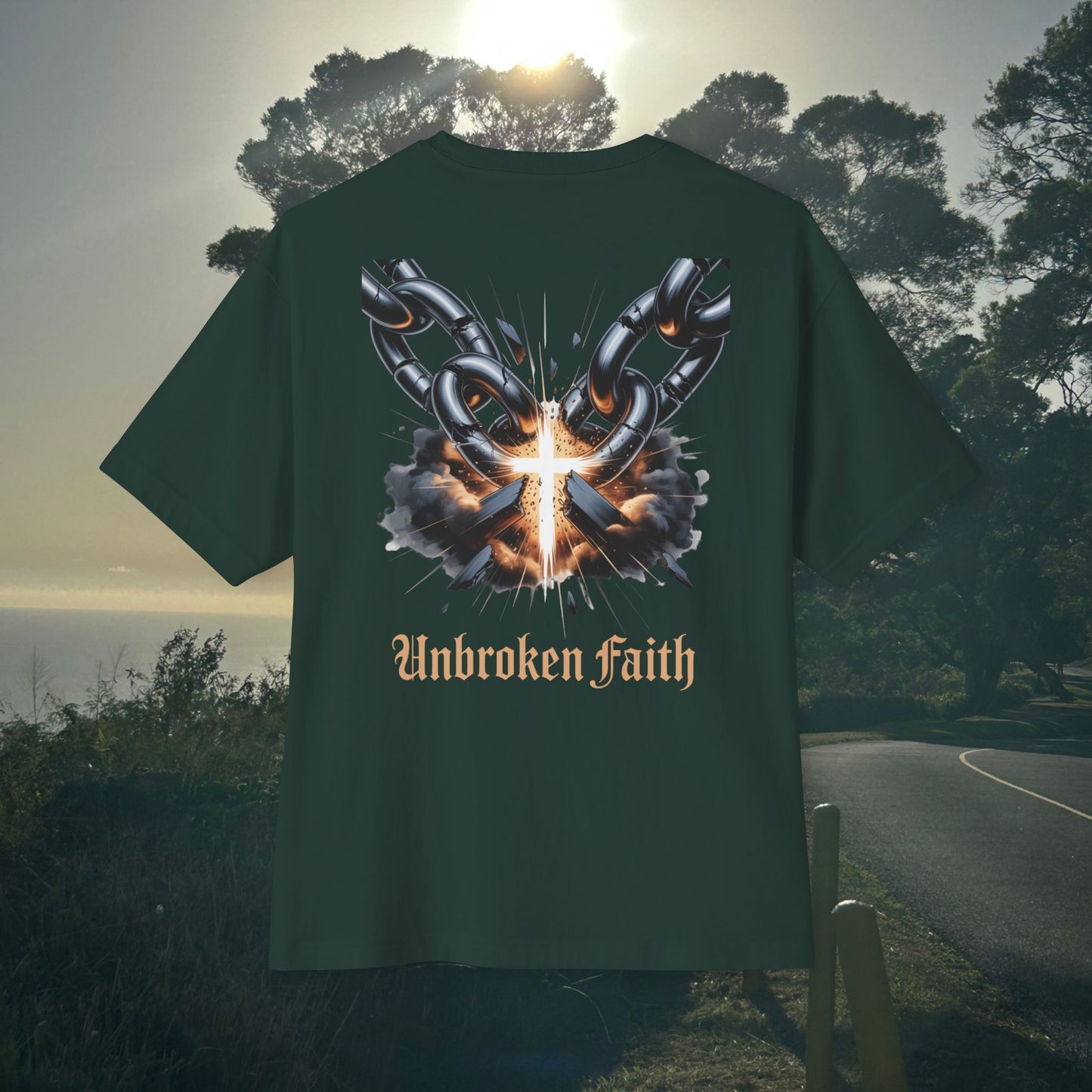 Unbroken Faith- Unisex Oversize Tee