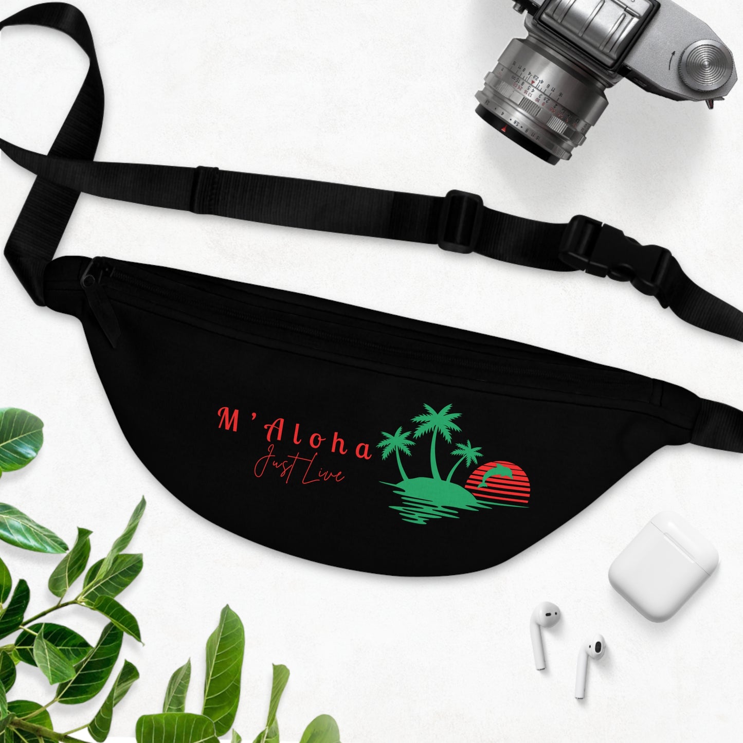 M'Aloha Sunset Black Fanny Pack