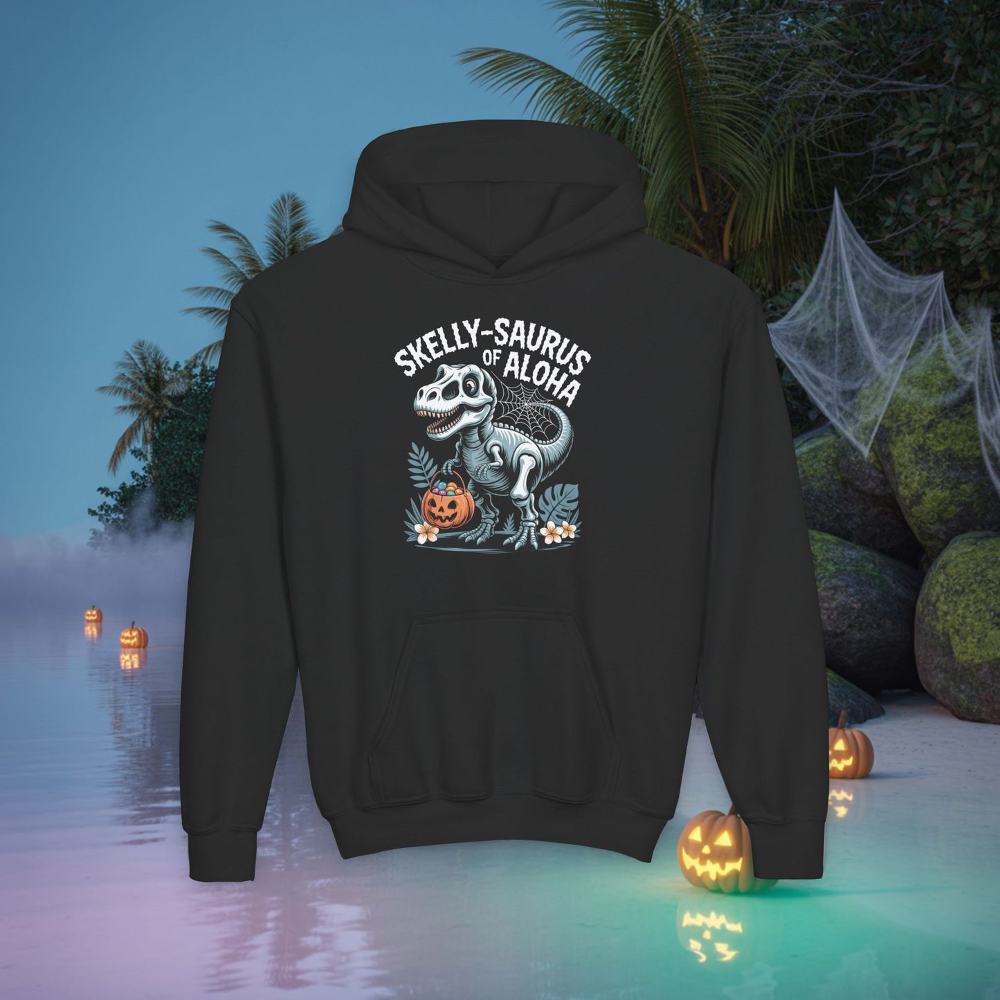 Skelly-Saurus of Aloha Kid Hoodie