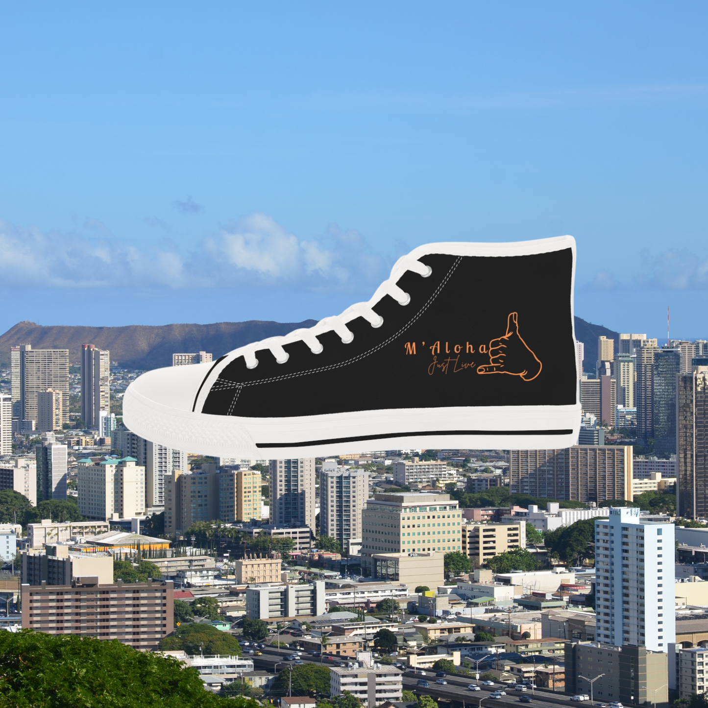 Sunset Shaka Men's High Top Sneakers