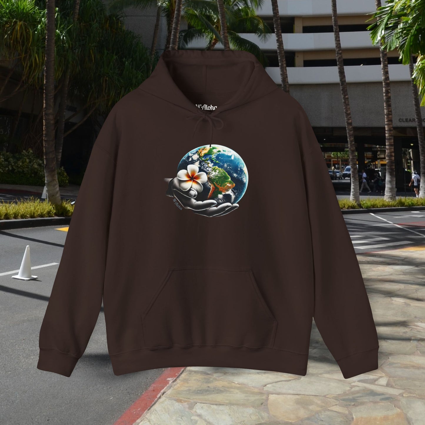 M'Aloha Earth - The World in your Hand Hoodie
