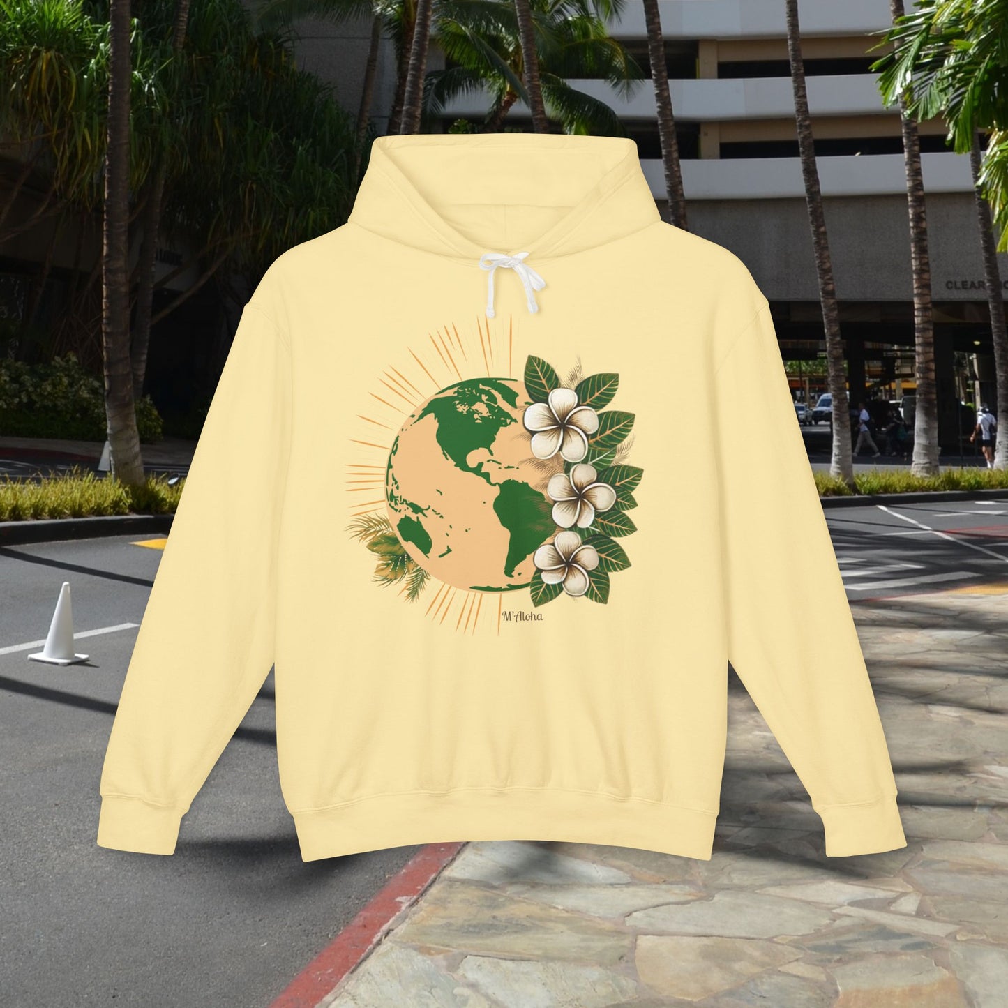 M'Aloha brown Earth Lightweight Hooded Sweatshirt