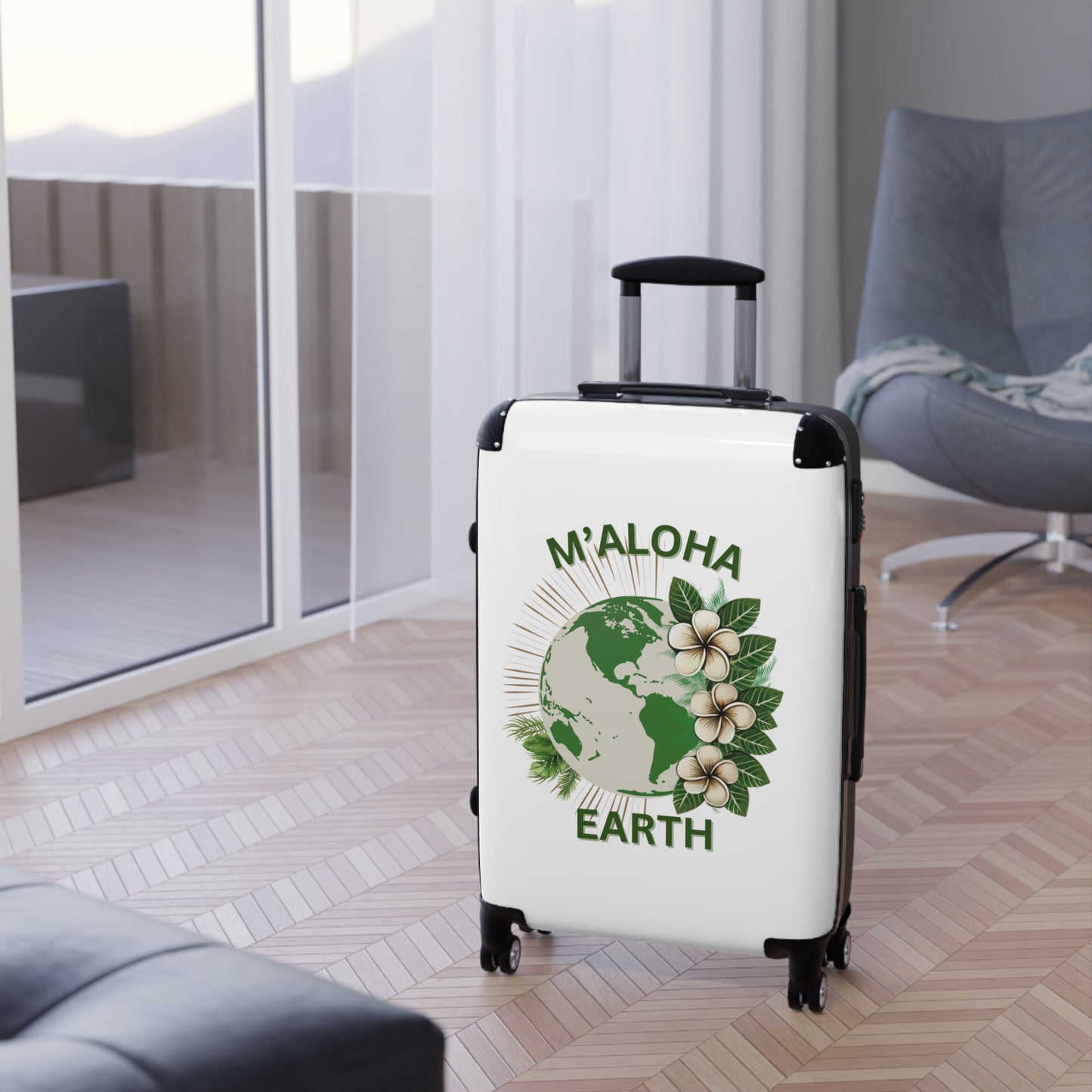 M'Aloha Earth white Suitcase