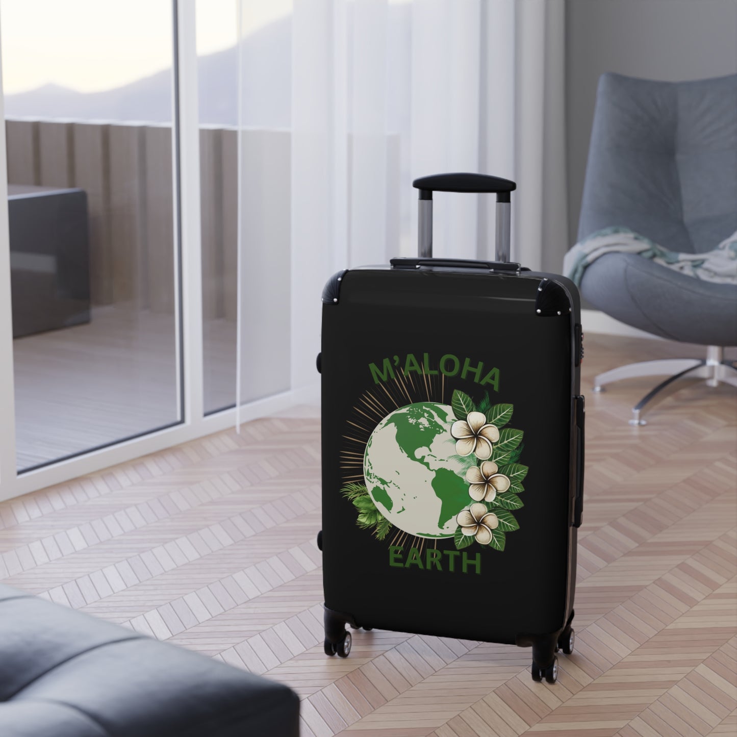 M'Aloha Earth black Suitcase