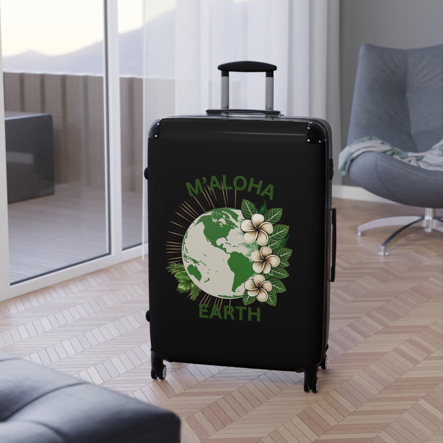 M'Aloha Earth black Suitcase