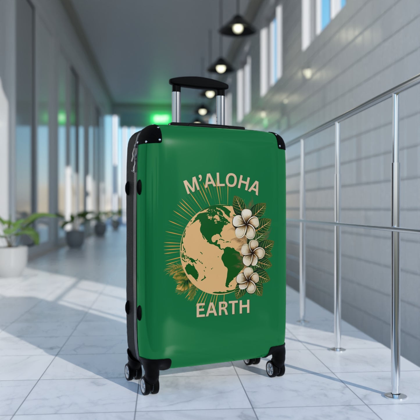 M'Aloha Earth green Suitcase