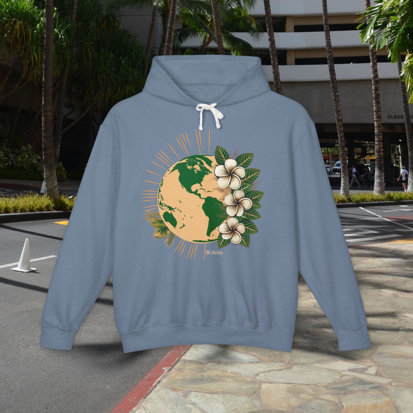 M'Aloha brown Earth Lightweight Hooded Sweatshirt