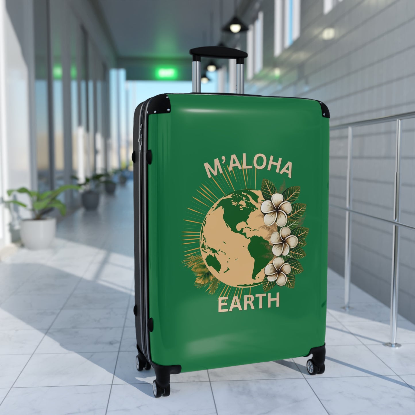M'Aloha Earth green Suitcase