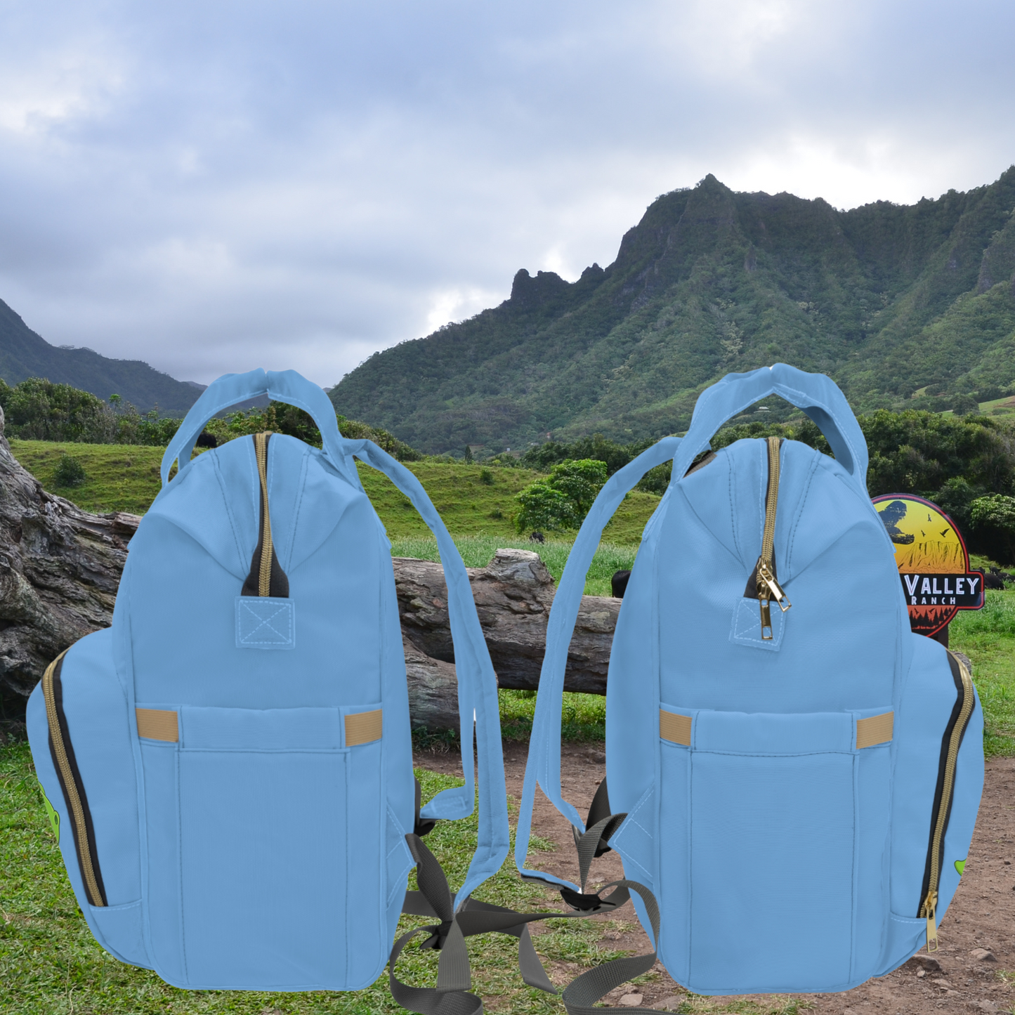 Nalu the Turtle - blue multifunctional Diaper Backpack