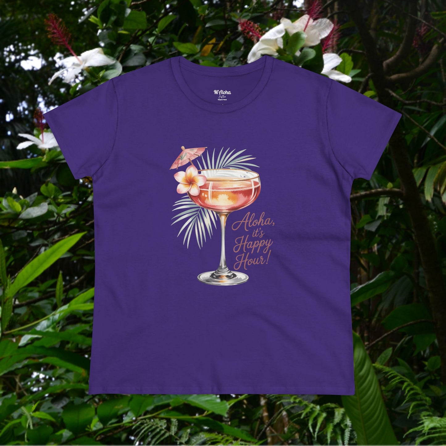 Aloha it's Happy Hour Women's Tee