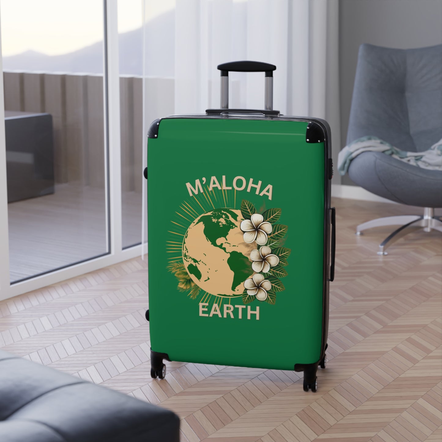 M'Aloha Earth green Suitcase