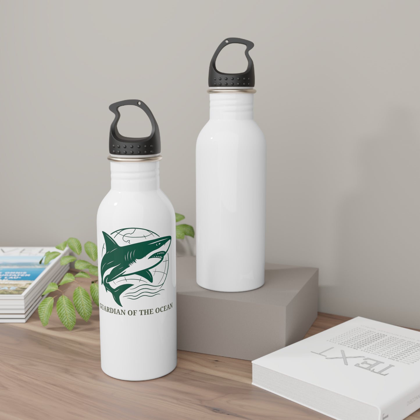 Green Shark - Water Bottle