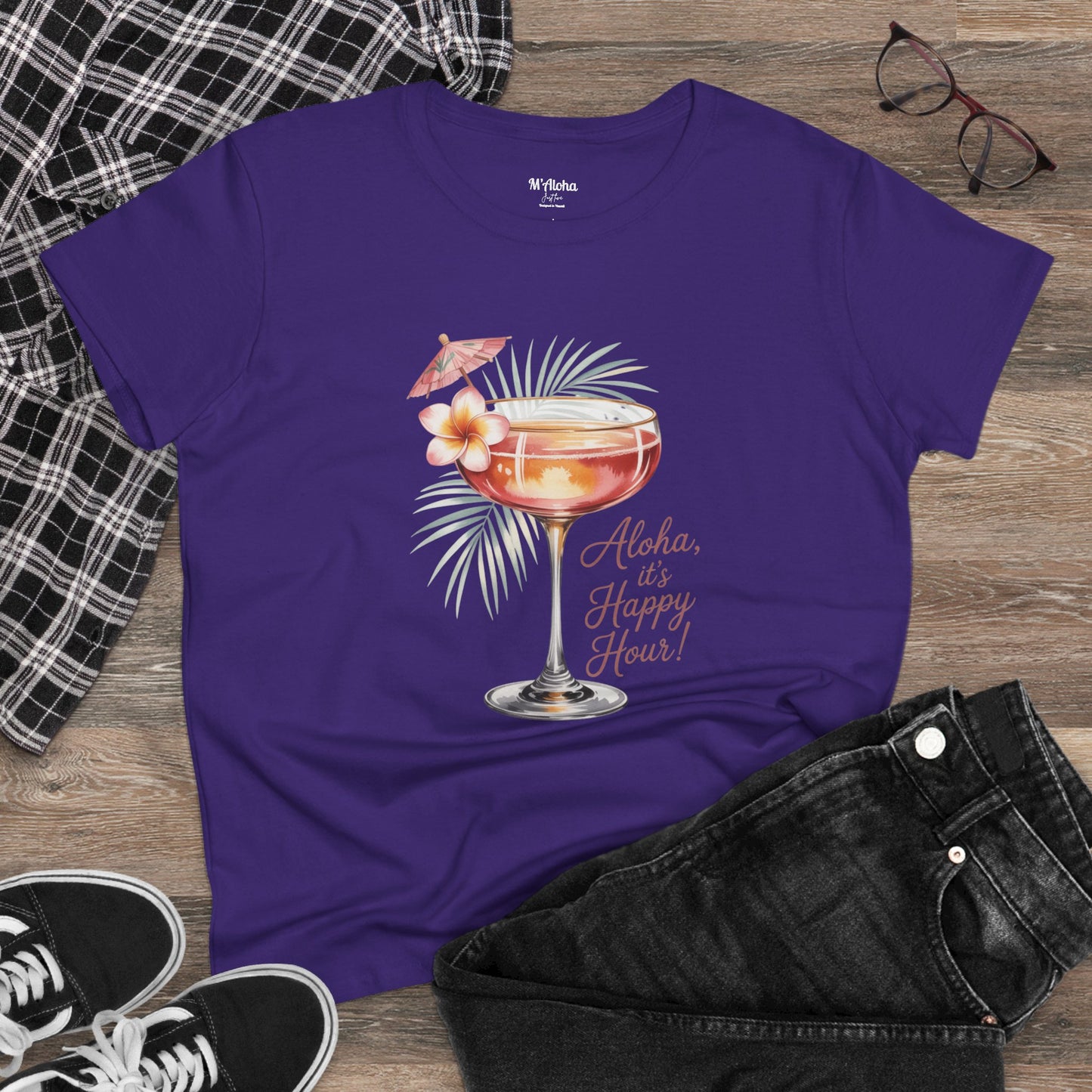 Aloha it's Happy Hour Women's Tee
