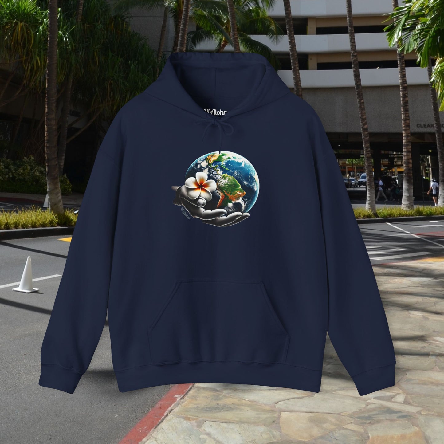 M'Aloha Earth - The World in your Hand Hoodie
