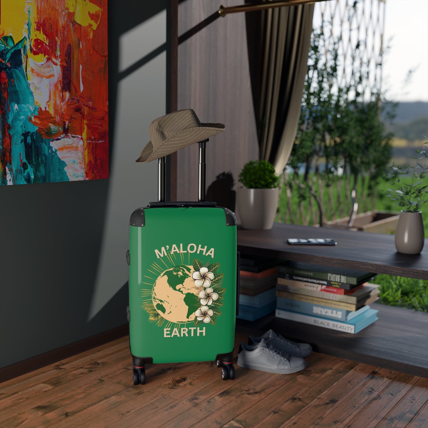M'Aloha Earth green Suitcase
