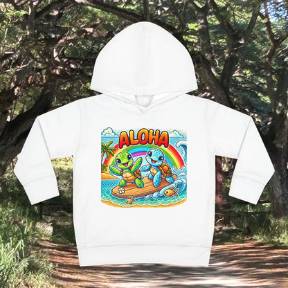 Toddler Fleece Hoodie - Surf Turtles