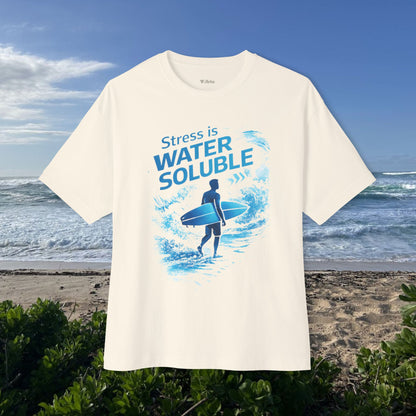 Stress is water soluble -  Unisex Oversize Tee