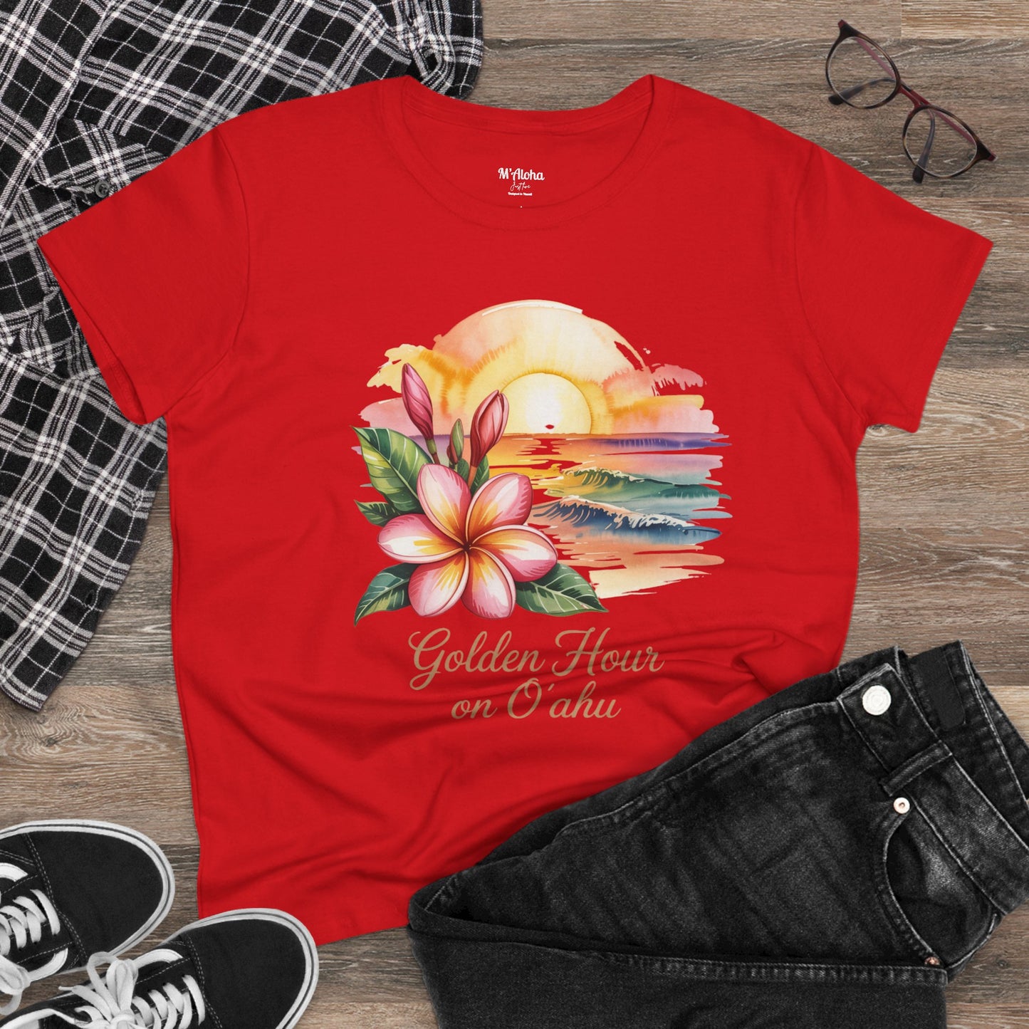 Golden Hour on O'ahu Women's Tee