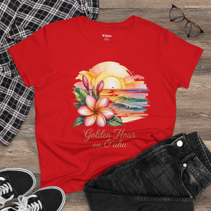 Golden Hour on O'ahu Women's Tee