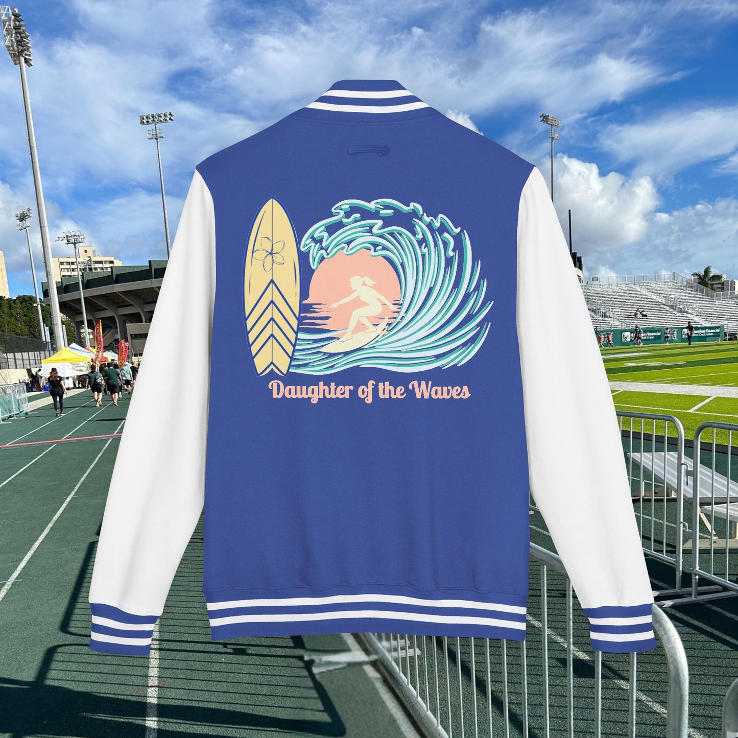 M'Aloha Surfer Letterman Jacket for women
