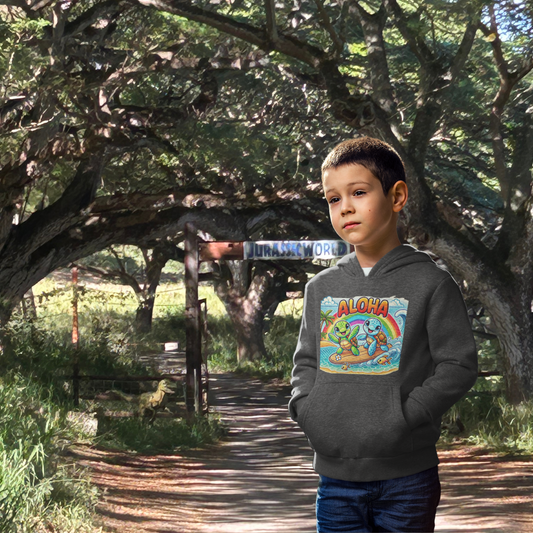 Toddler Fleece Hoodie - Surf Turtles
