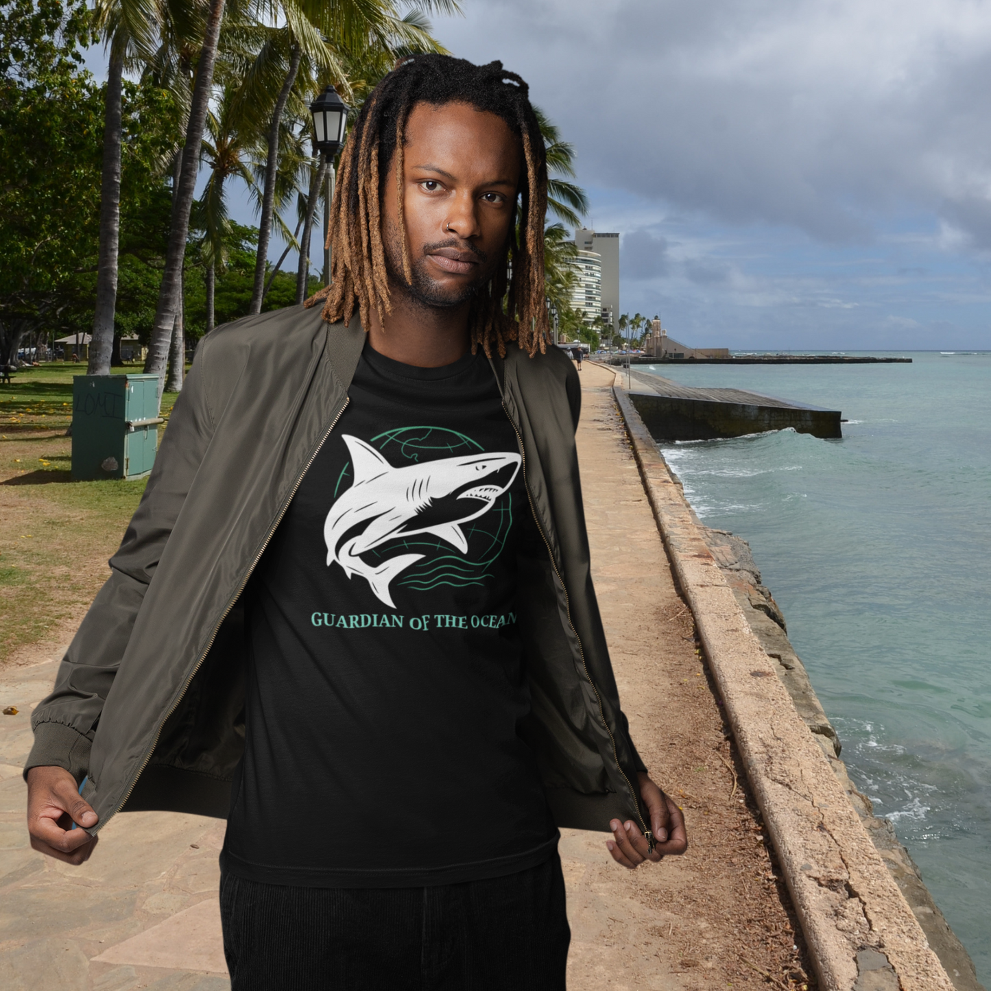 M'Aloha Earth - Shark Men's T-Shirt