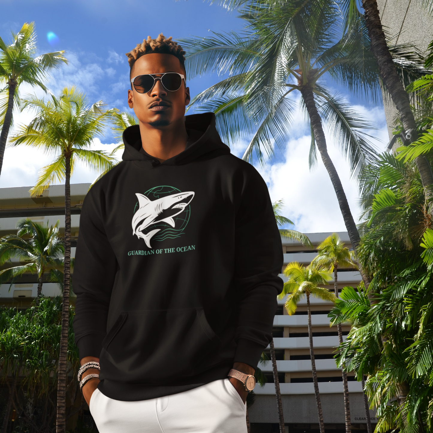 M'Aloha Earth - Shark Men's Hoodie