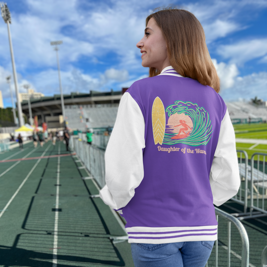 M'Aloha Surfer Letterman Jacket for women