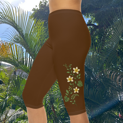 M'Aloha Mahogany - Women’s Capri Leggings