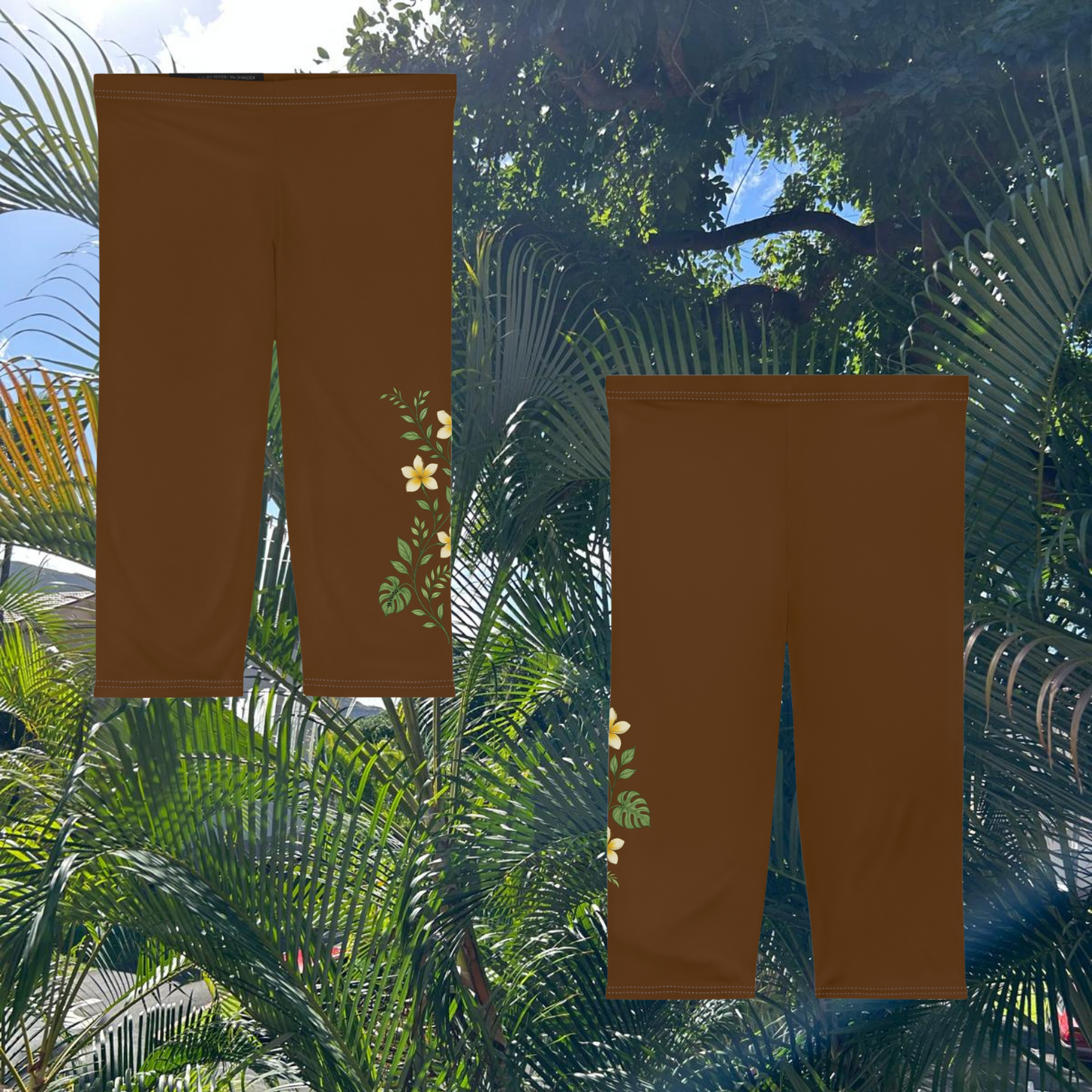 M'Aloha Mahogany - Women’s Capri Leggings