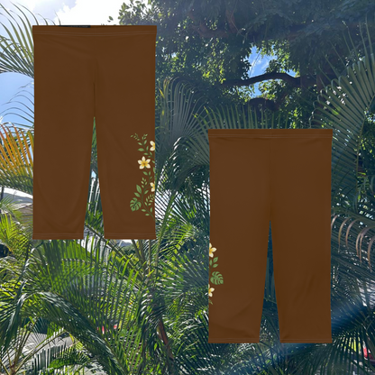 M'Aloha Mahogany - Women’s Capri Leggings