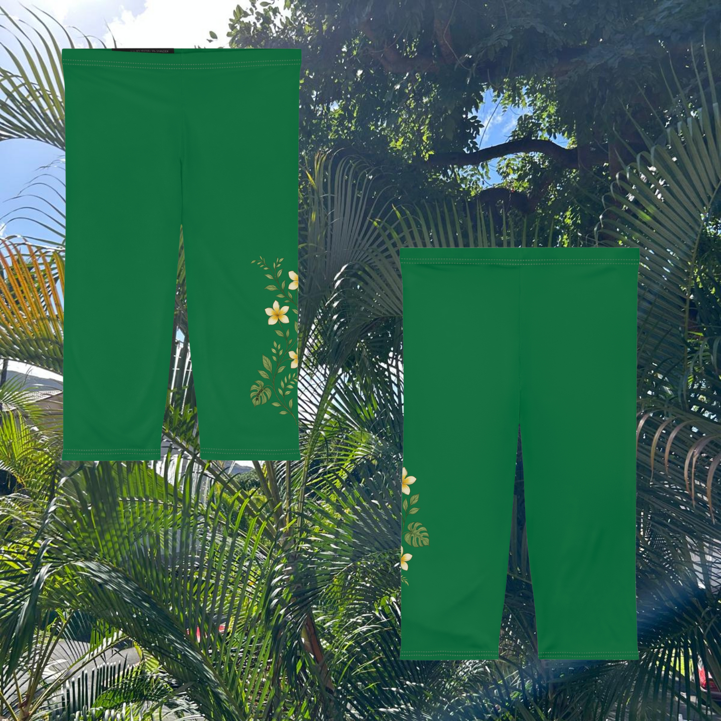 M'Aloha Emerald - Women’s Capri Leggings