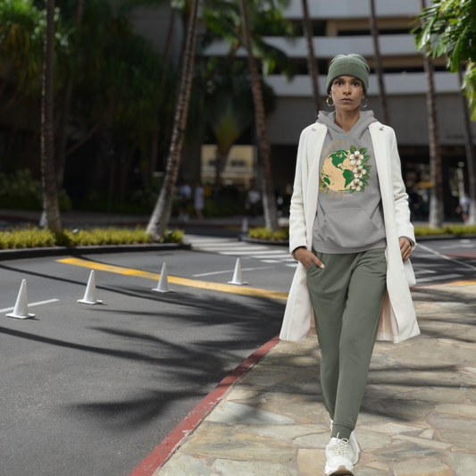 M'Aloha brown Earth Lightweight Hooded Sweatshirt