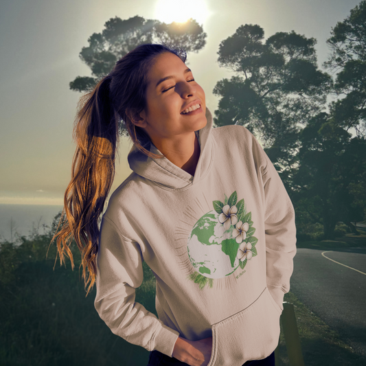 M'Aloha green Earth Lightweight Hooded Sweatshirt