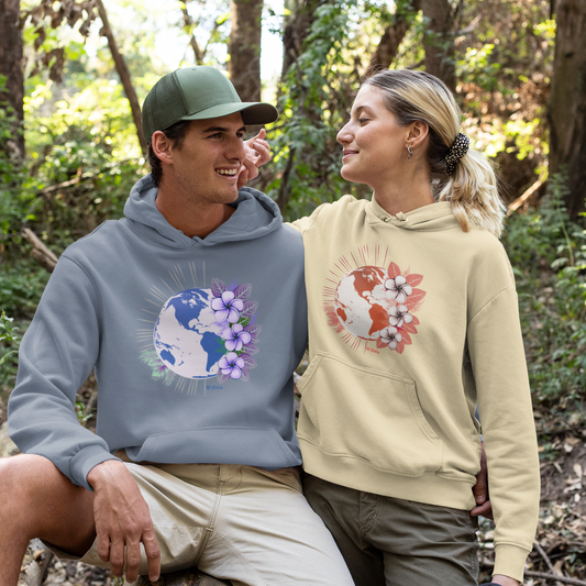 M'Aloha blue Earth Lightweight Hooded Sweatshirt