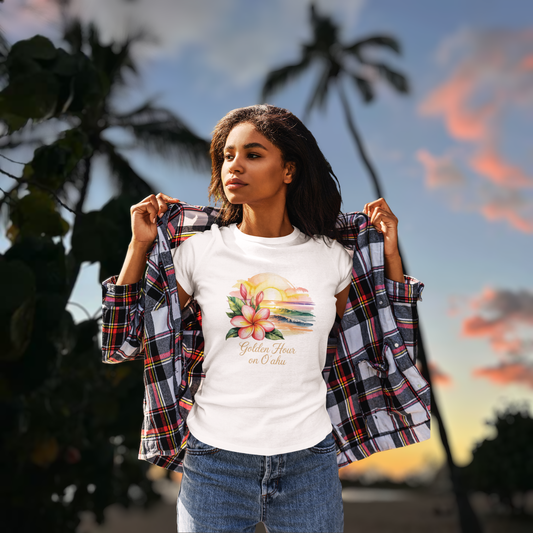 Golden Hour on O'ahu Women's Tee
