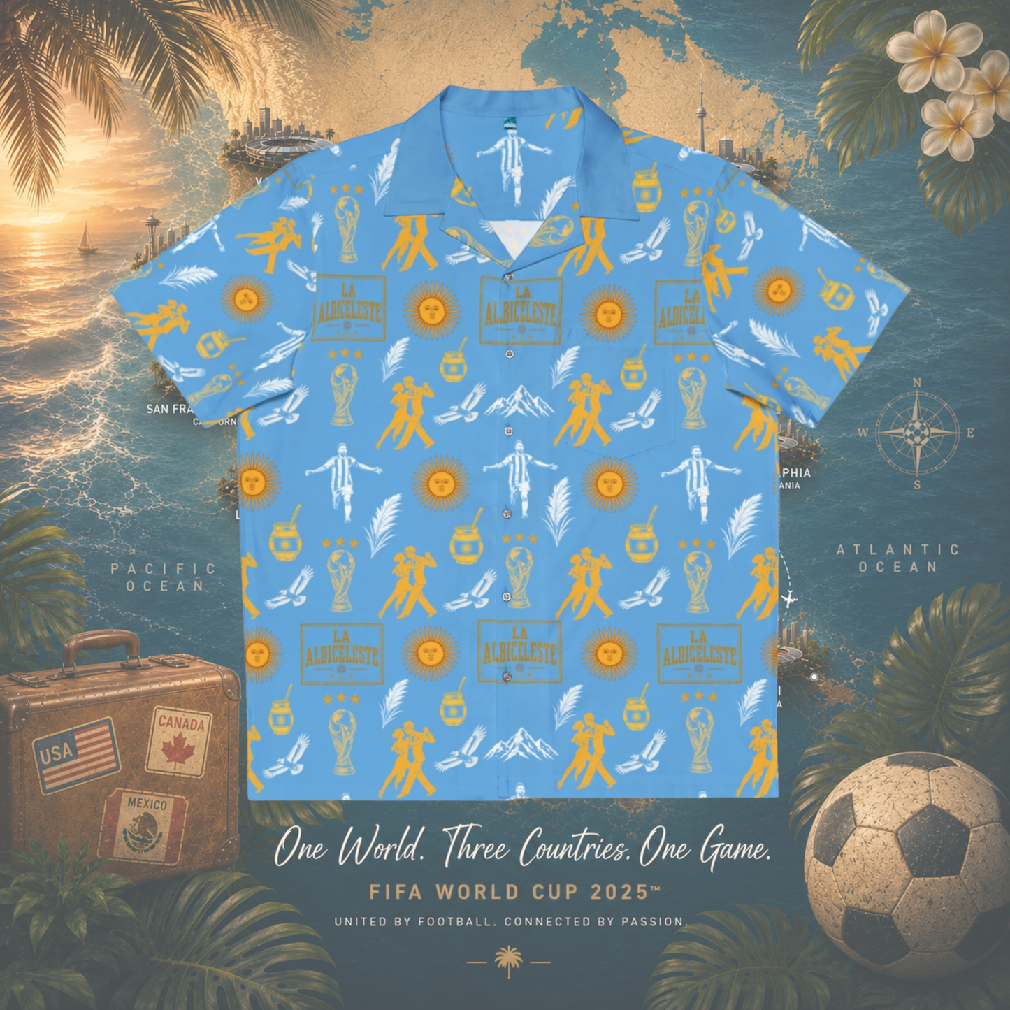 Hawaiian Worldcup Shirt Argentina