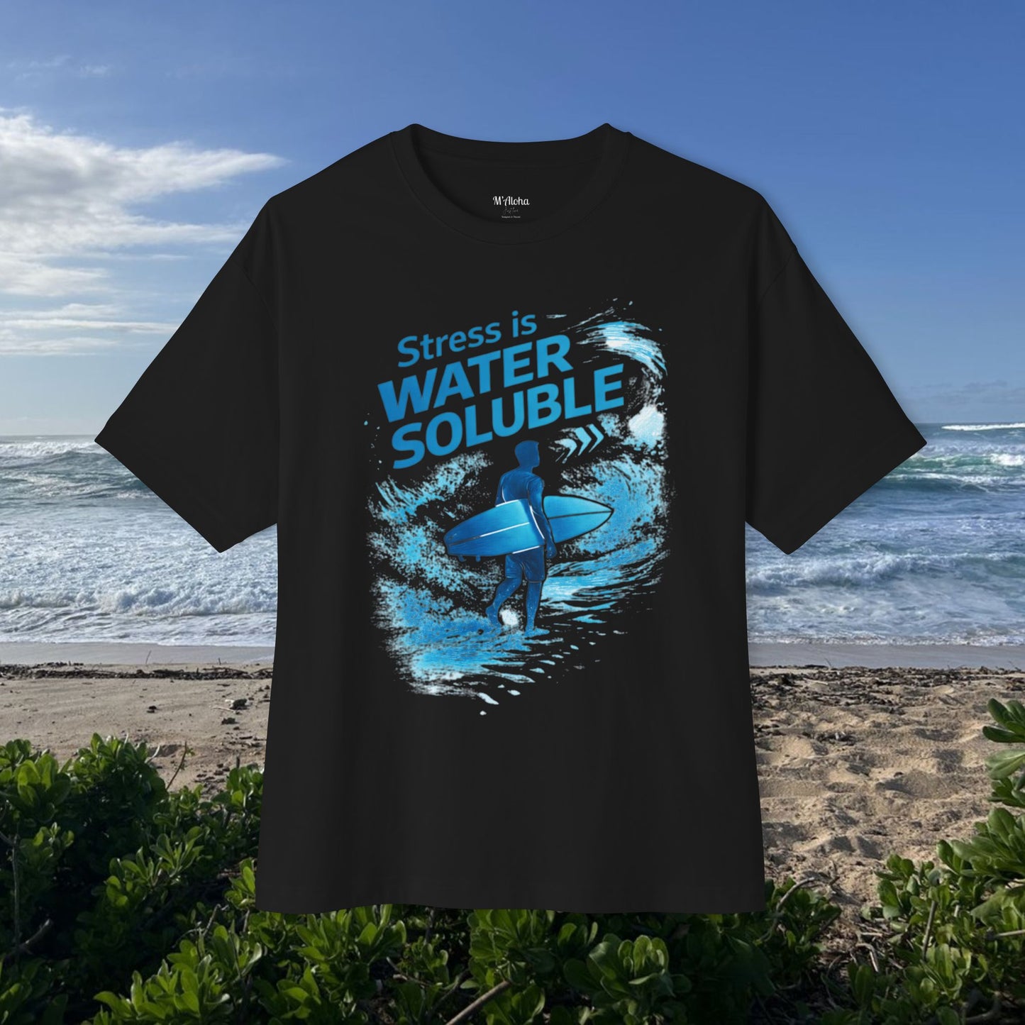 Stress is water soluble -  Unisex Oversize Tee