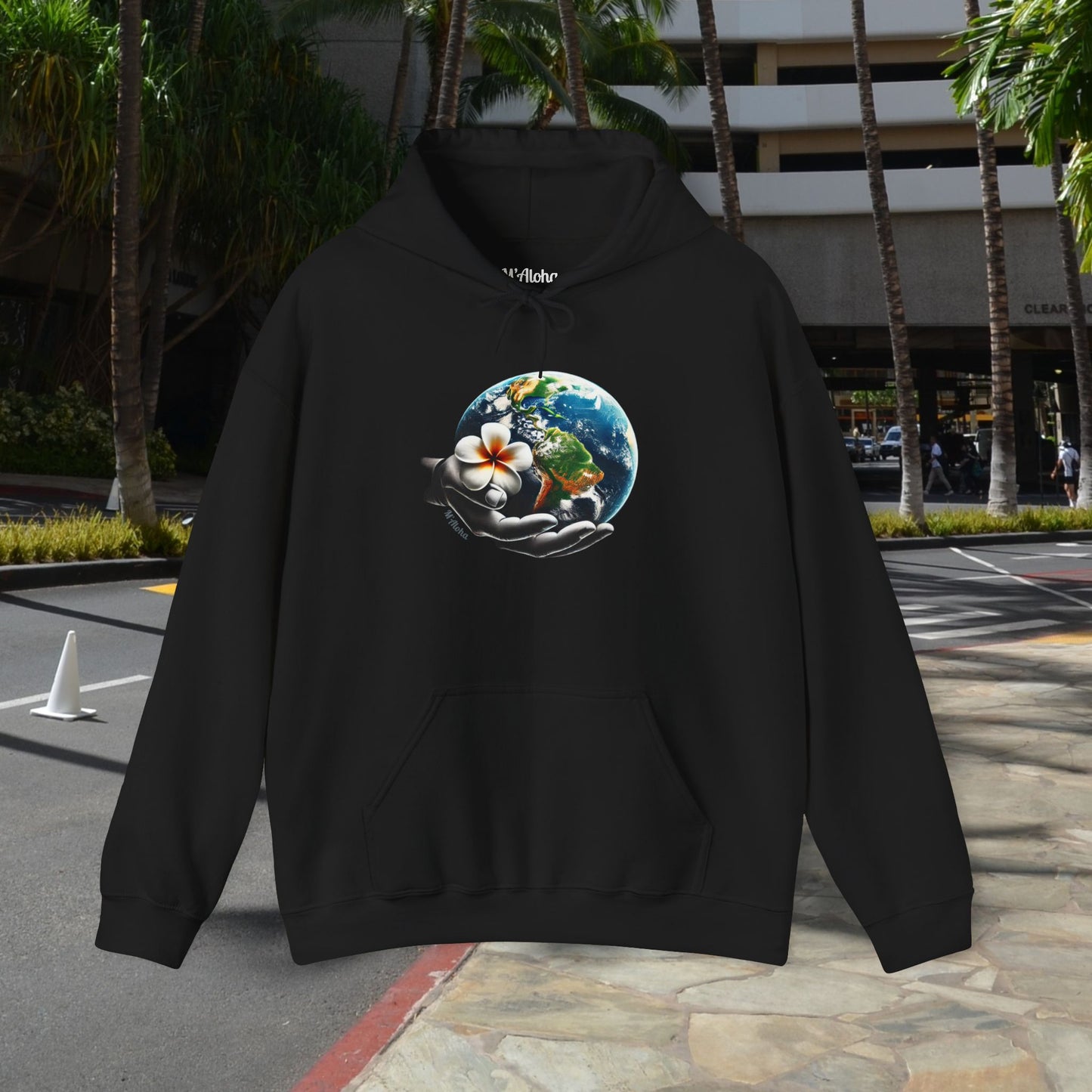M'Aloha Earth - The World in your Hand Hoodie