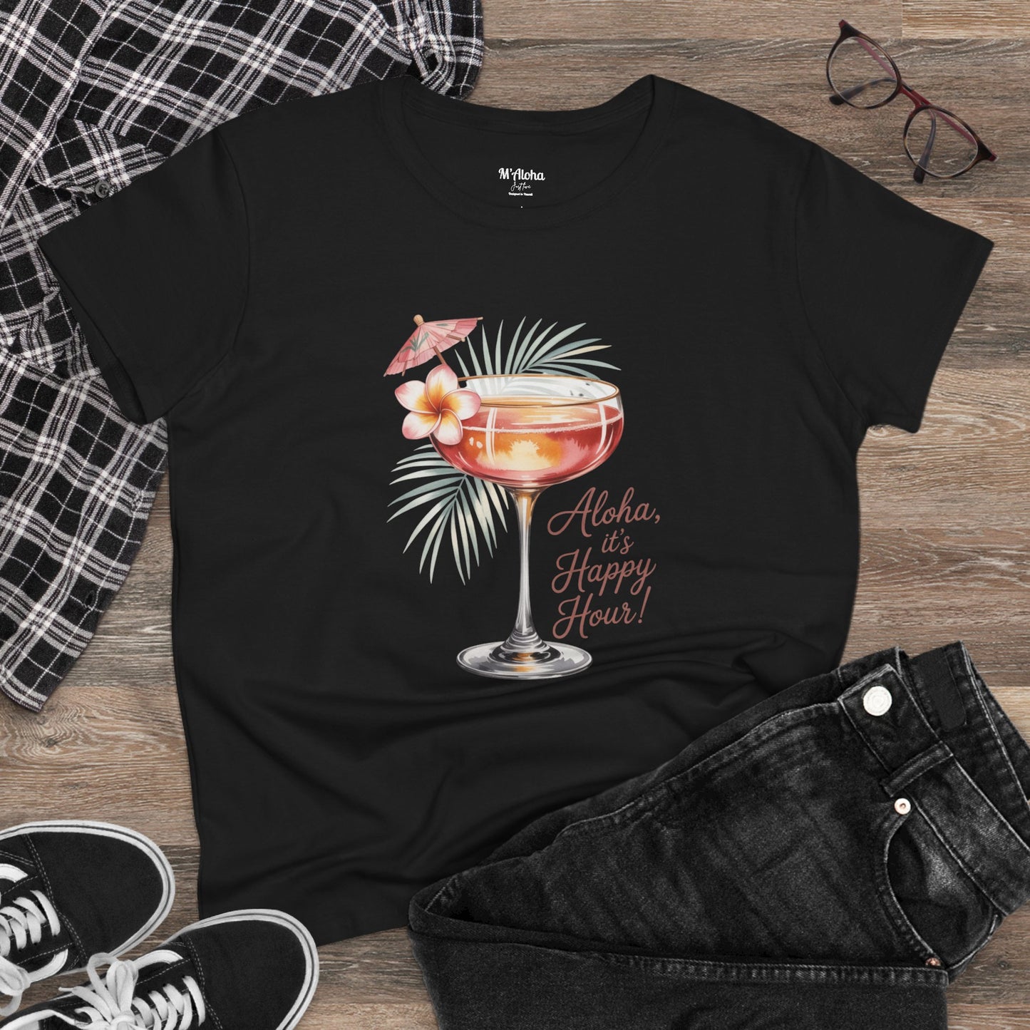 Aloha it's Happy Hour Women's Tee