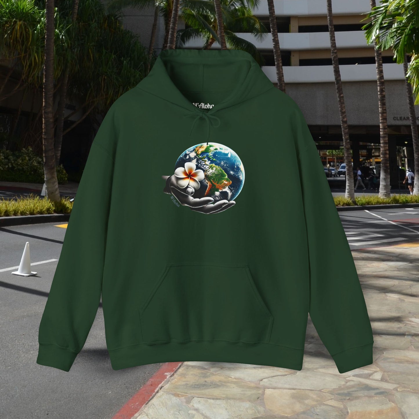 M'Aloha Earth - The World in your Hand Hoodie