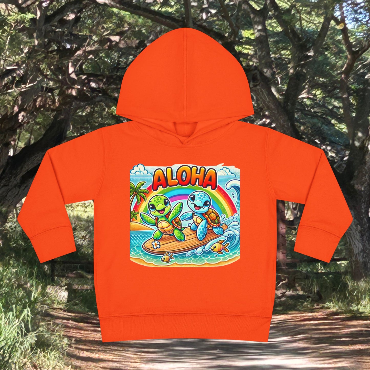 Toddler Fleece Hoodie - Surf Turtles