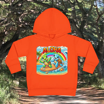 Toddler Fleece Hoodie - Surf Turtles
