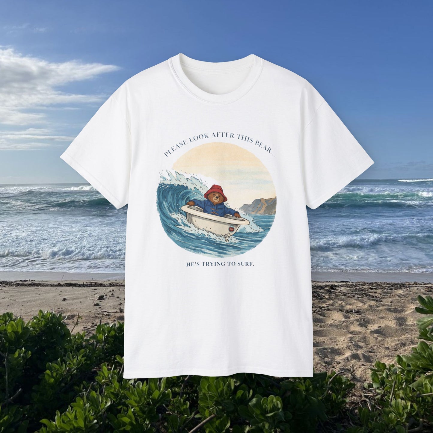 Trying to surf  - Unisex Tee