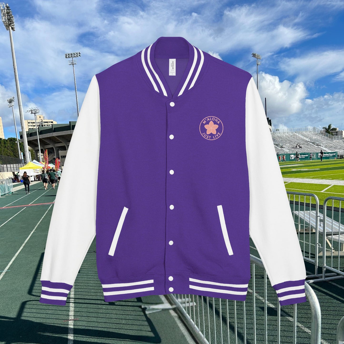 M'Aloha Surfer Letterman Jacket for women