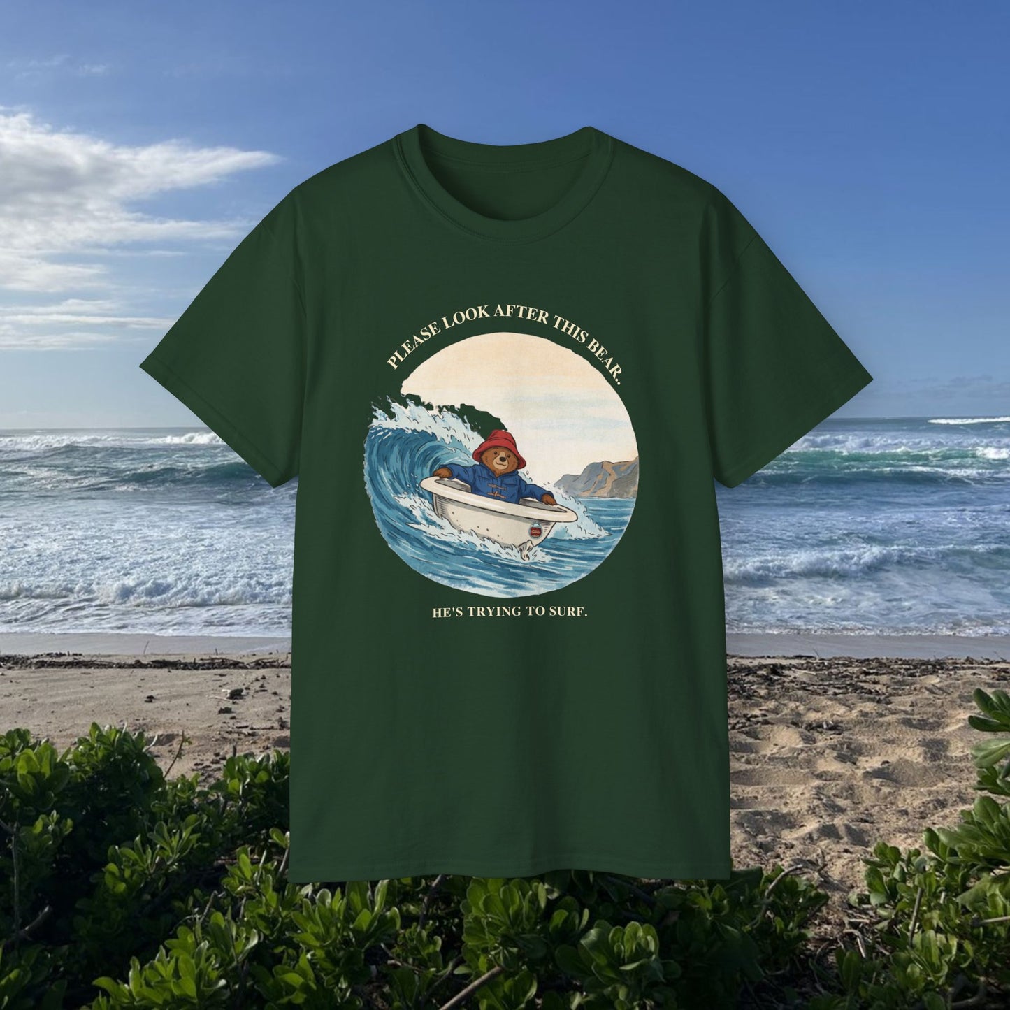 Trying to surf  - Unisex Tee