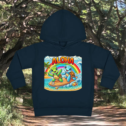 Toddler Fleece Hoodie - Surf Turtles