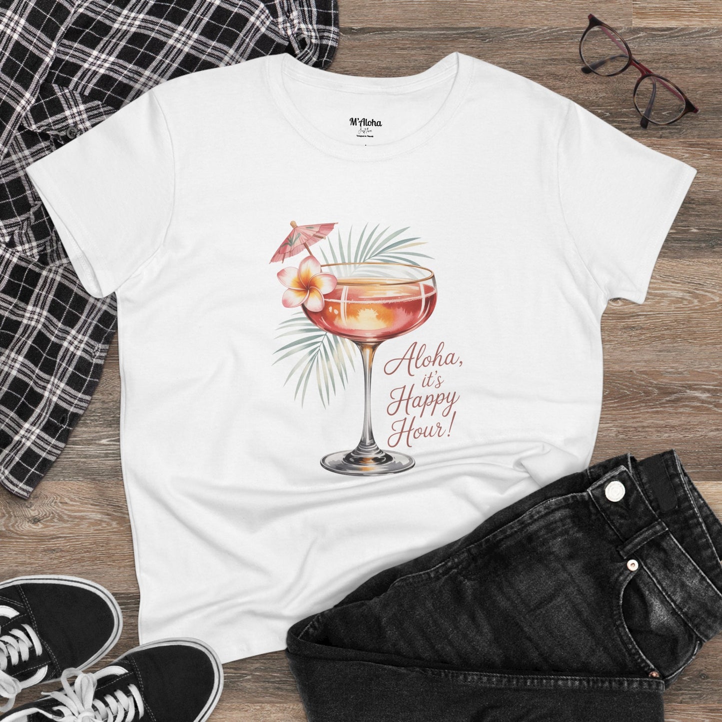 Aloha it's Happy Hour Women's Tee
