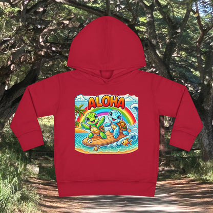 Toddler Fleece Hoodie - Surf Turtles