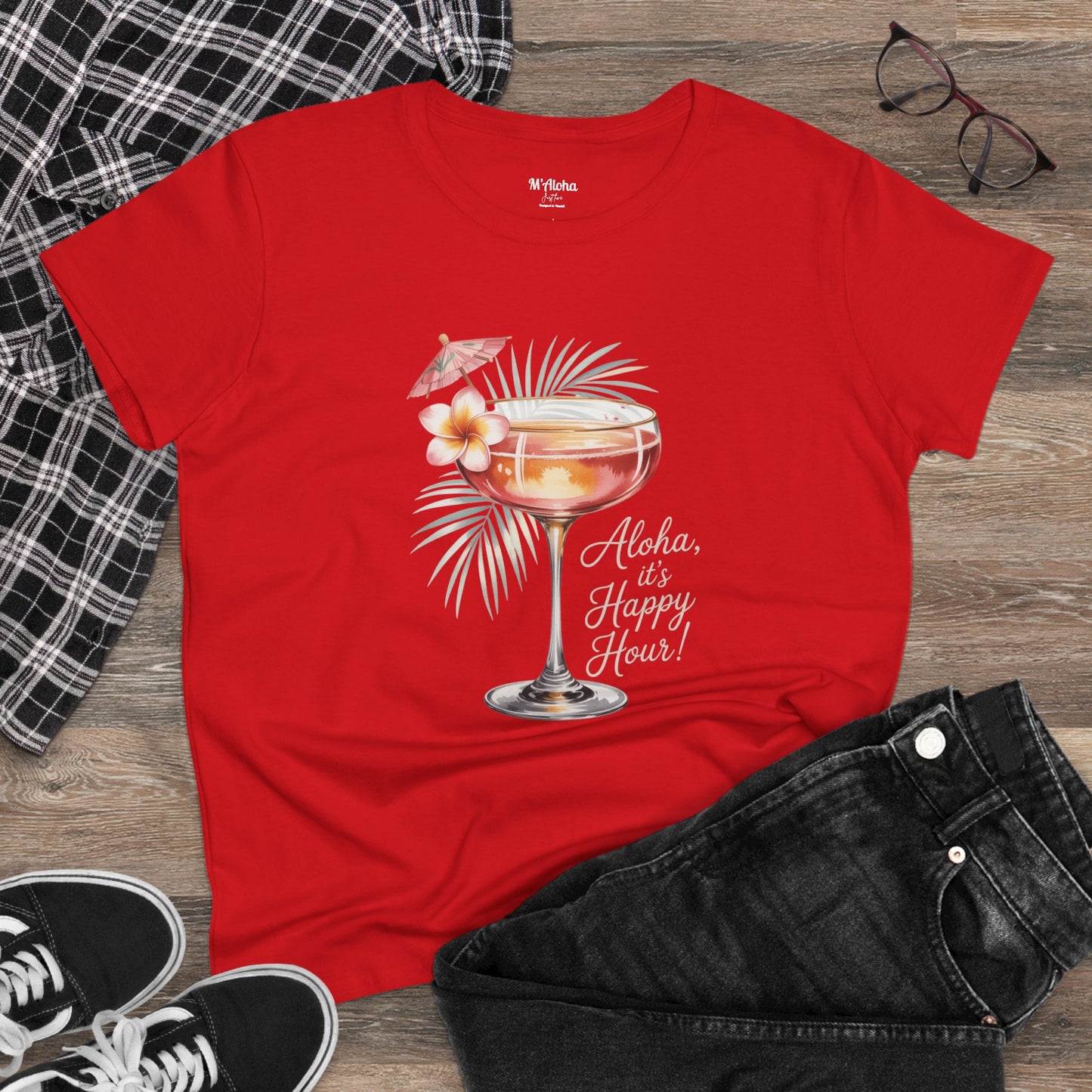 Aloha it's Happy Hour Women's Tee